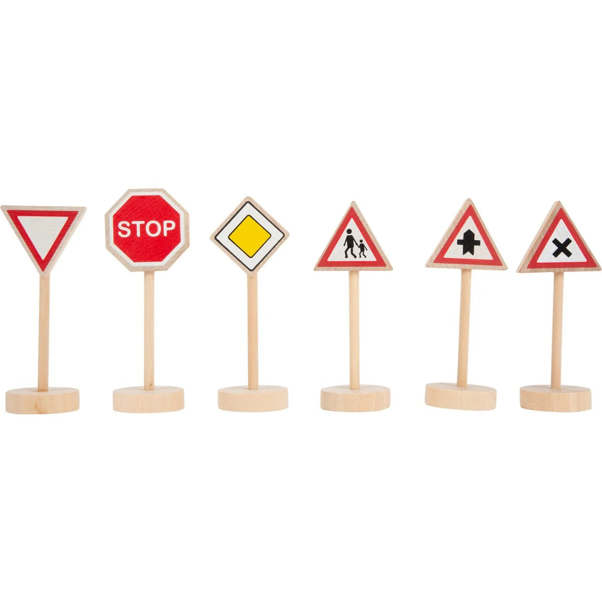 Wooden Traffic Signs Set