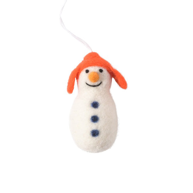 Schneemann Filzanhänger
