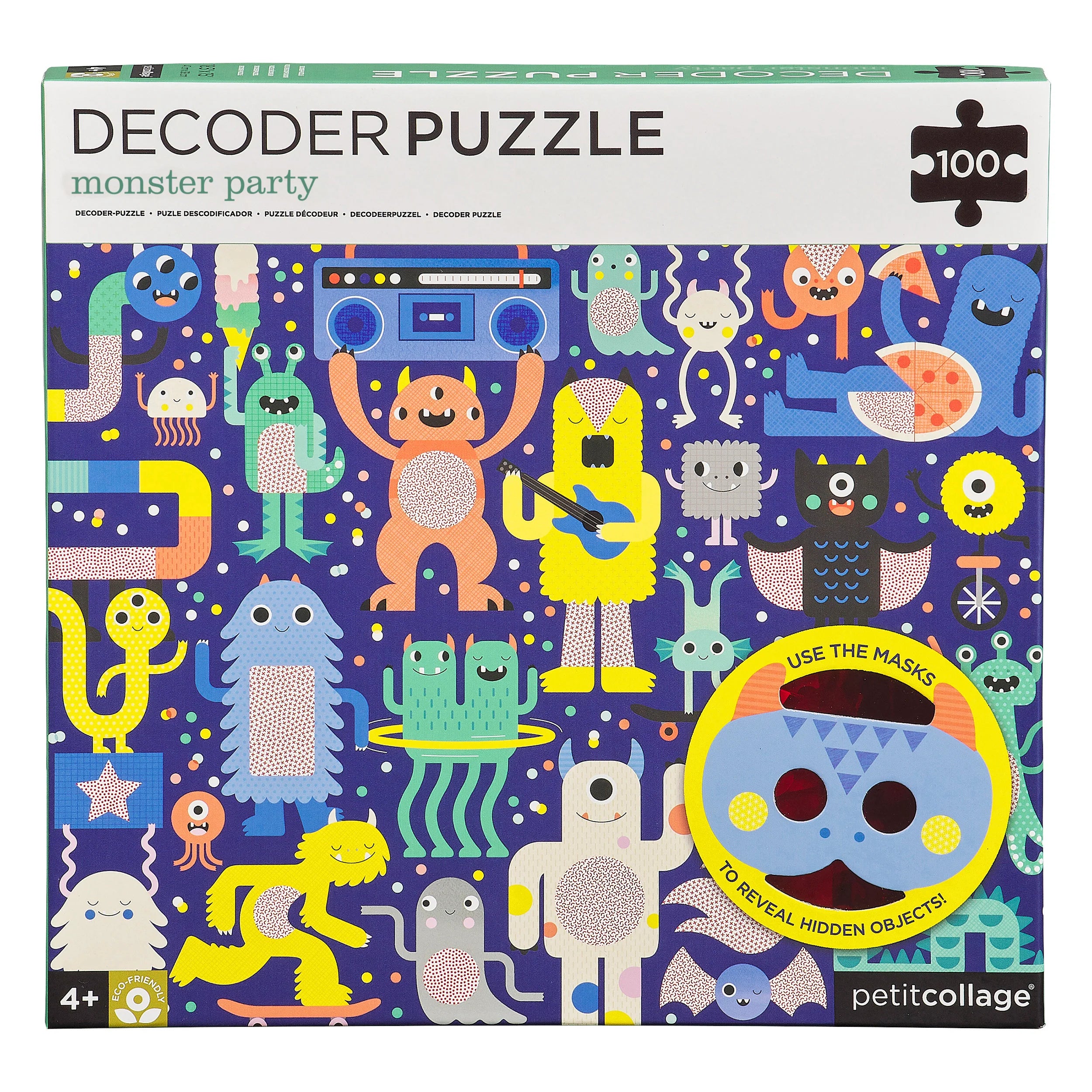 Monster Party 100-Teile-Decoder-Puzzle