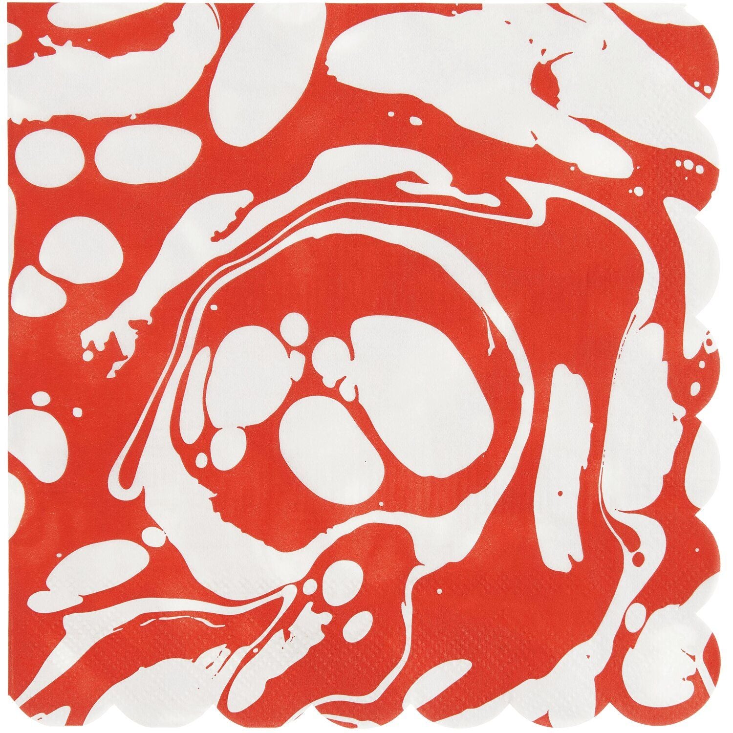 Red and white marble napkins