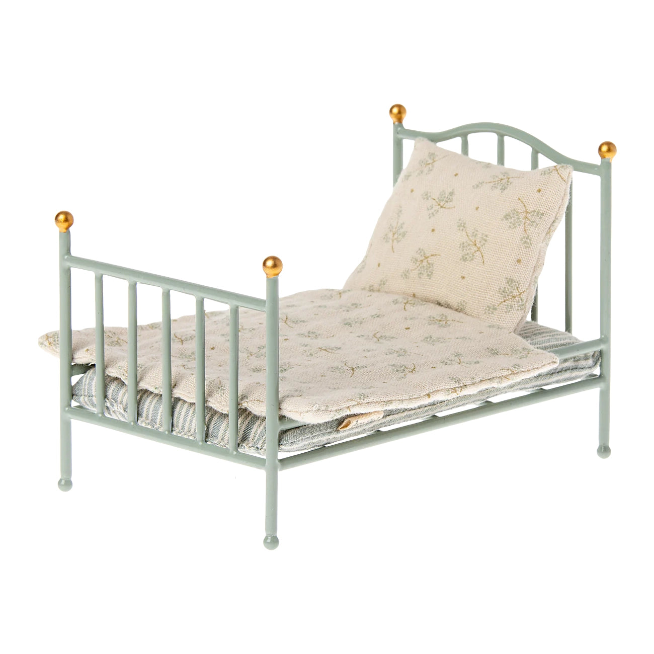 Vintage single bed, Mouse - Mint