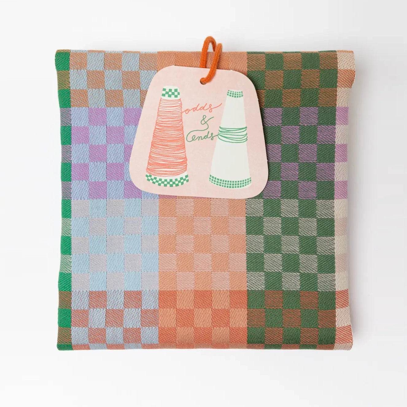 #137A checkered check tea towel