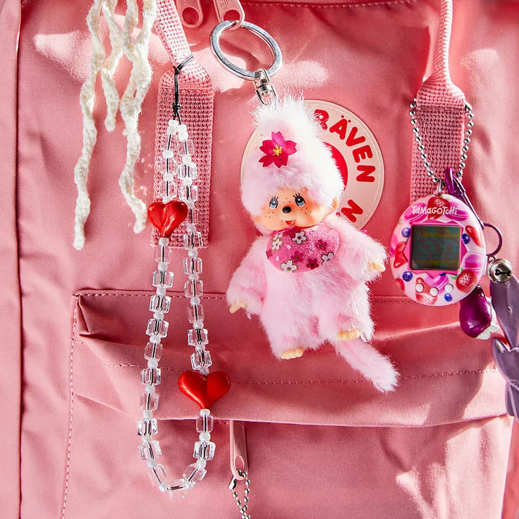 Monchhichi Classic Key Chain - Cherry Blossom