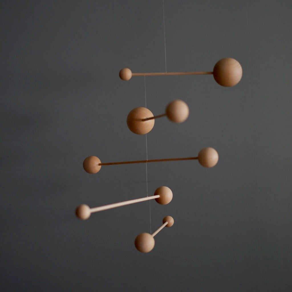Monika Wood hanging kinetic mobile