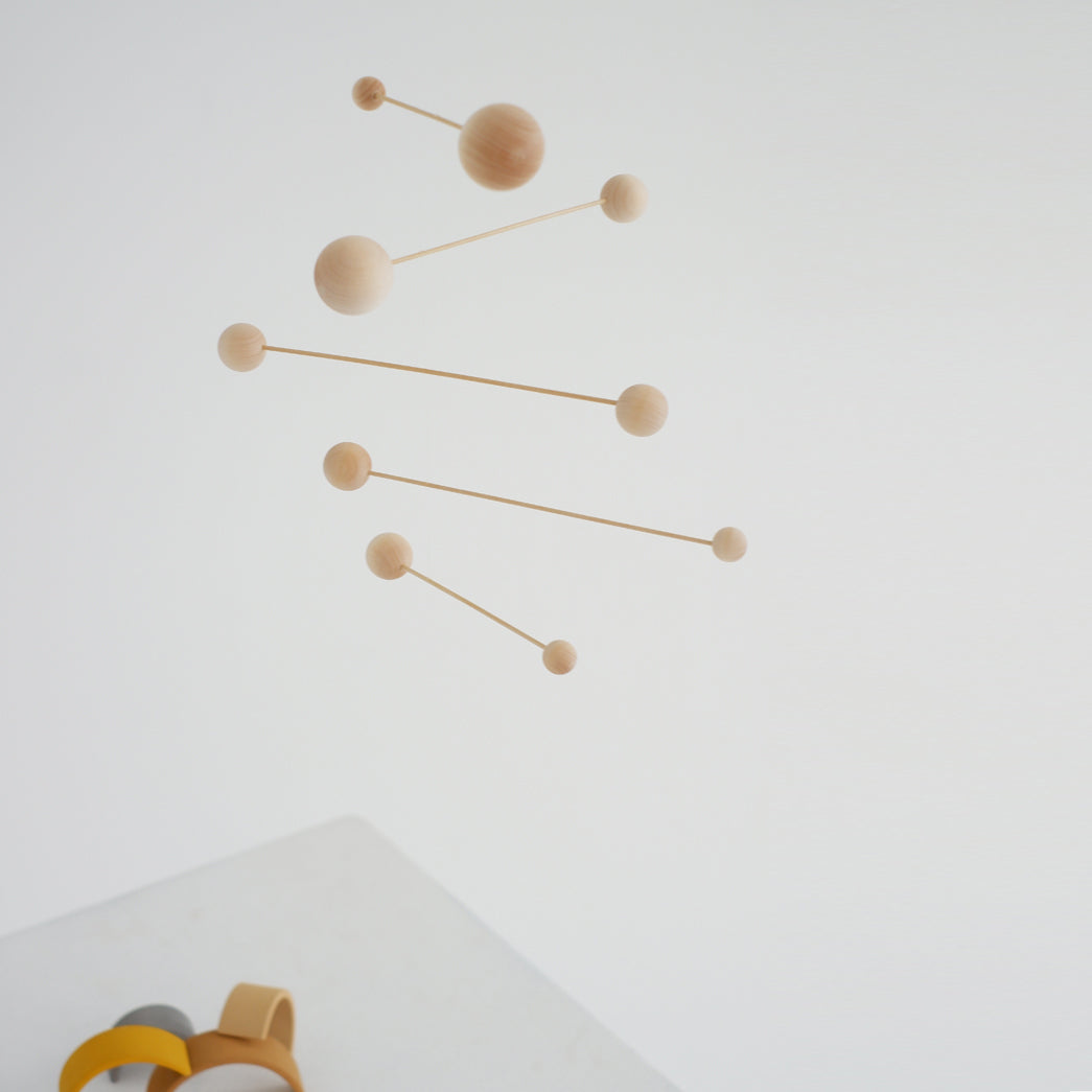 Monika Wood hanging kinetic mobile