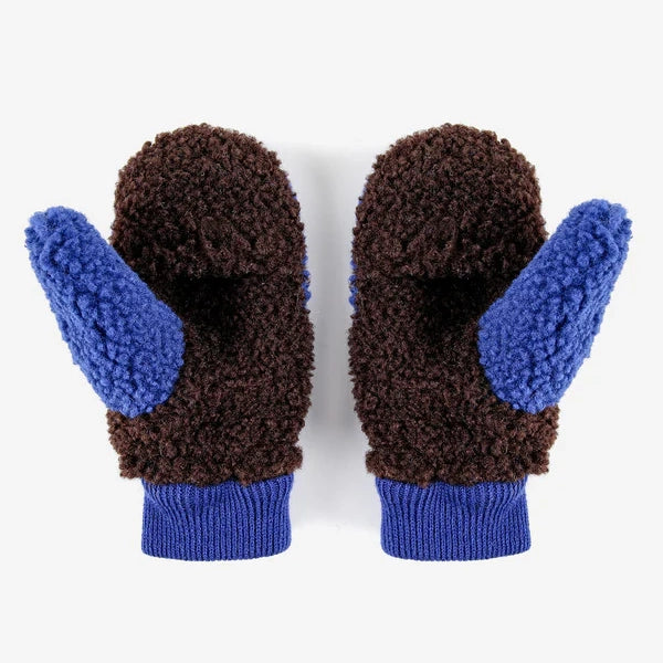 SHEEPSKIN COLOR BLOCK GLOVES