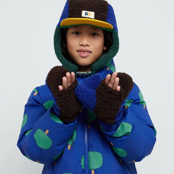 SHEEPSKIN COLOR BLOCK GLOVES