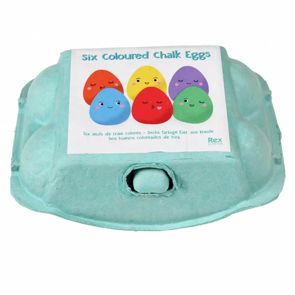 Six Coloured Chalk Eggs