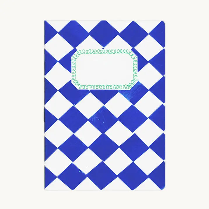 A5 Blue and White Chequered Sketch/Notebook