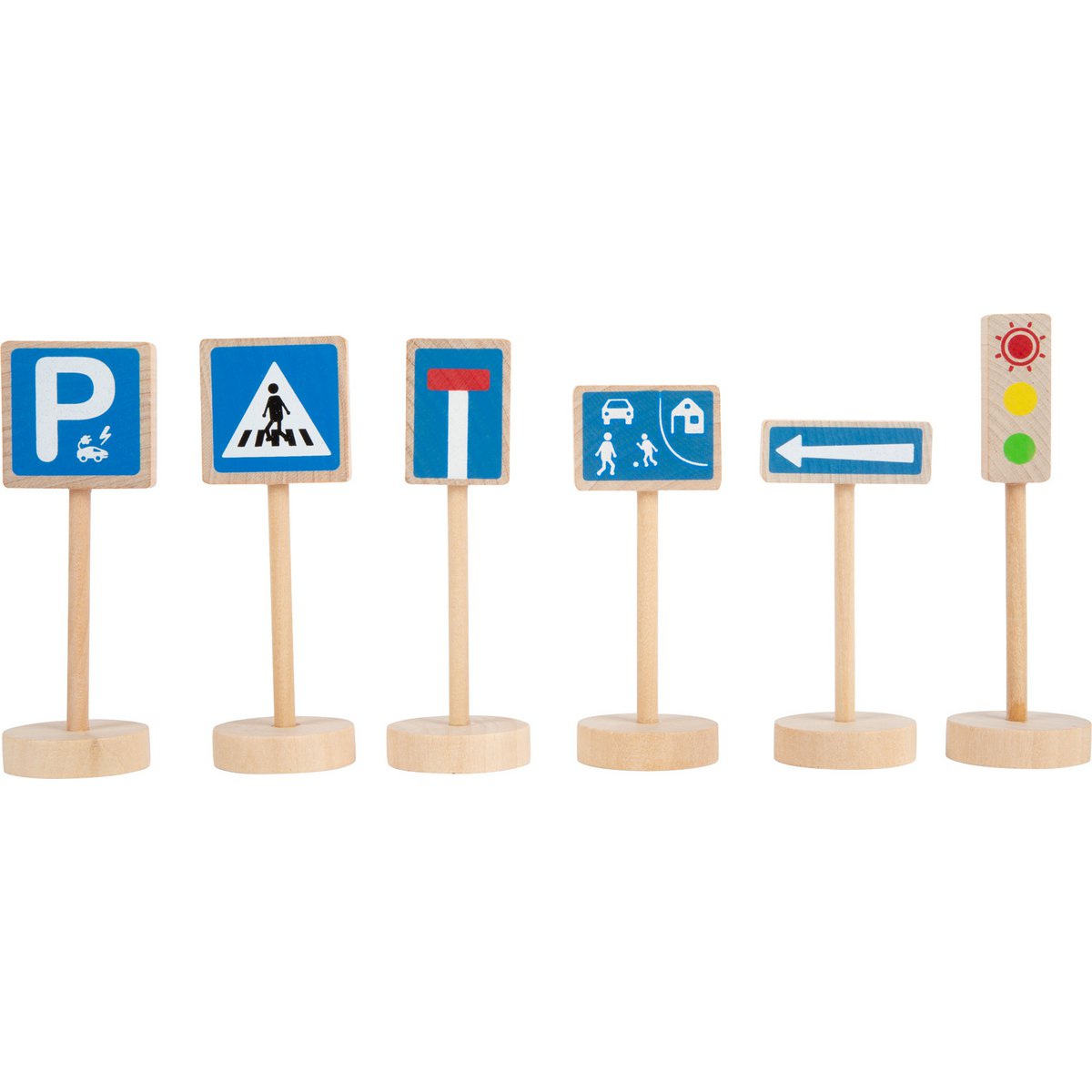 Wooden Traffic Signs Set