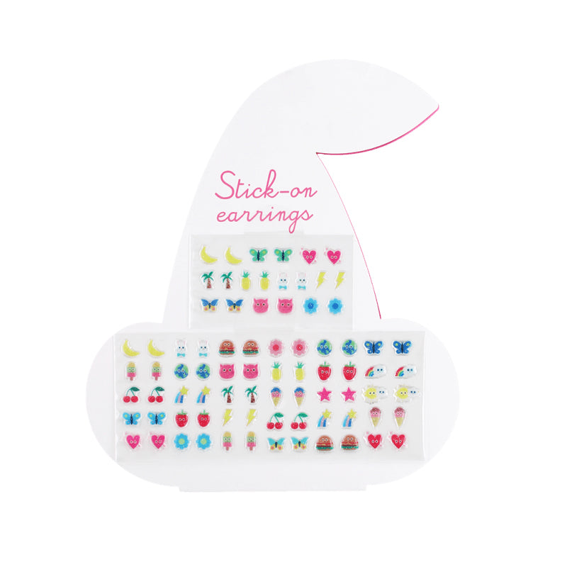 Stick on earrings (40 pairs) - Cherry
