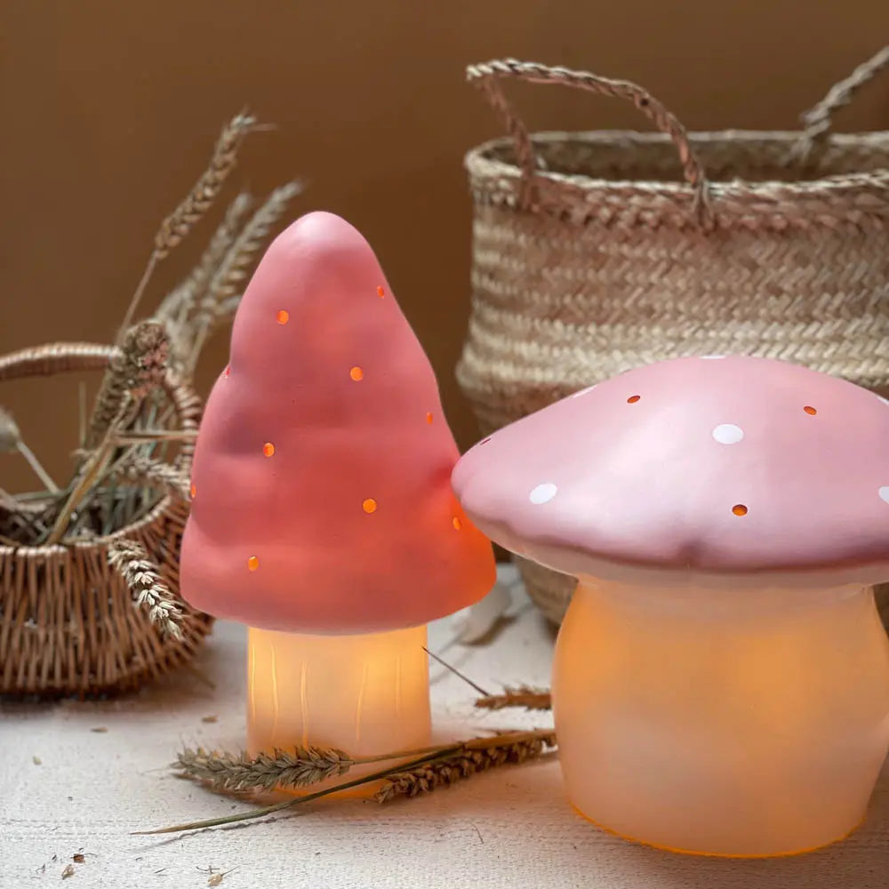 Pilzlampe – Vintage Rosa