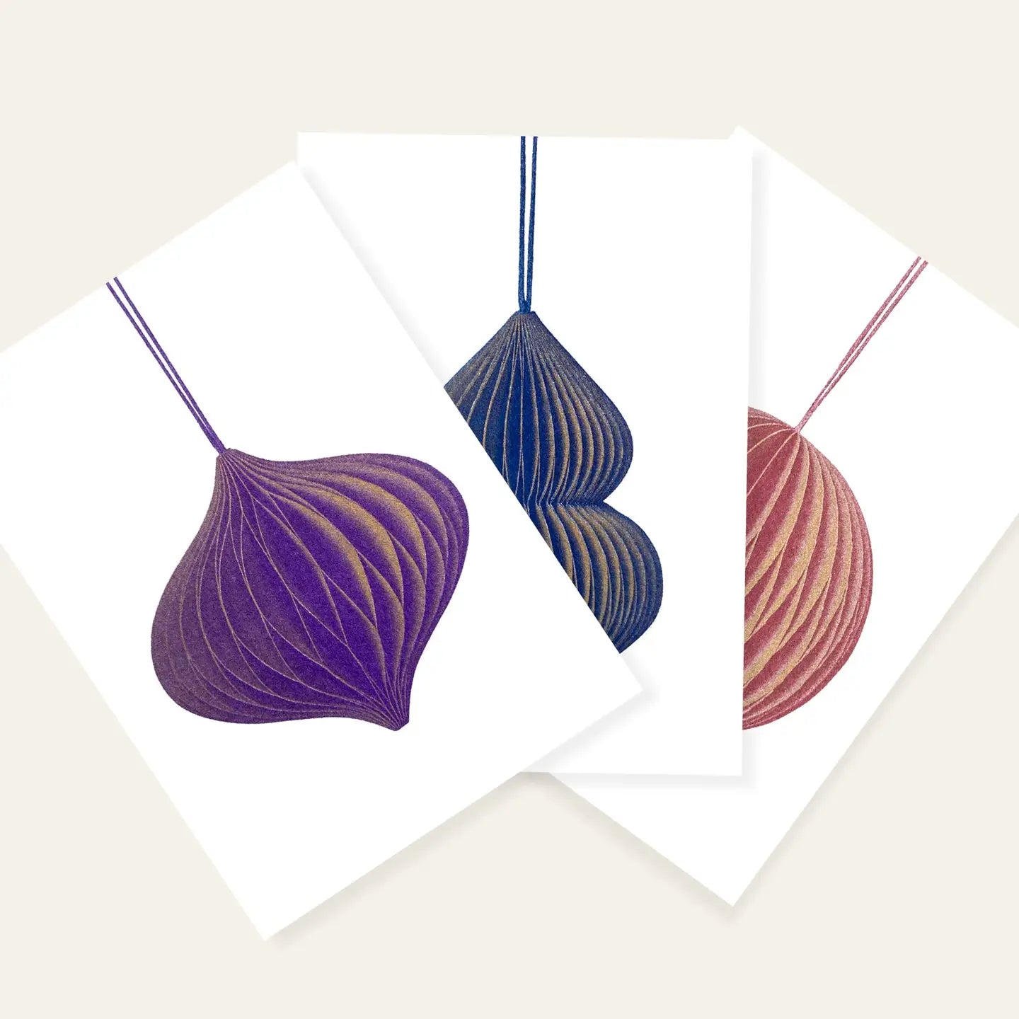 Jewelry Red Postcard with Riso Print