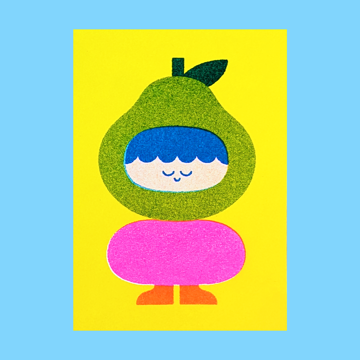 Risographie-Drucke – Tiny fruit friends (3er-Set)