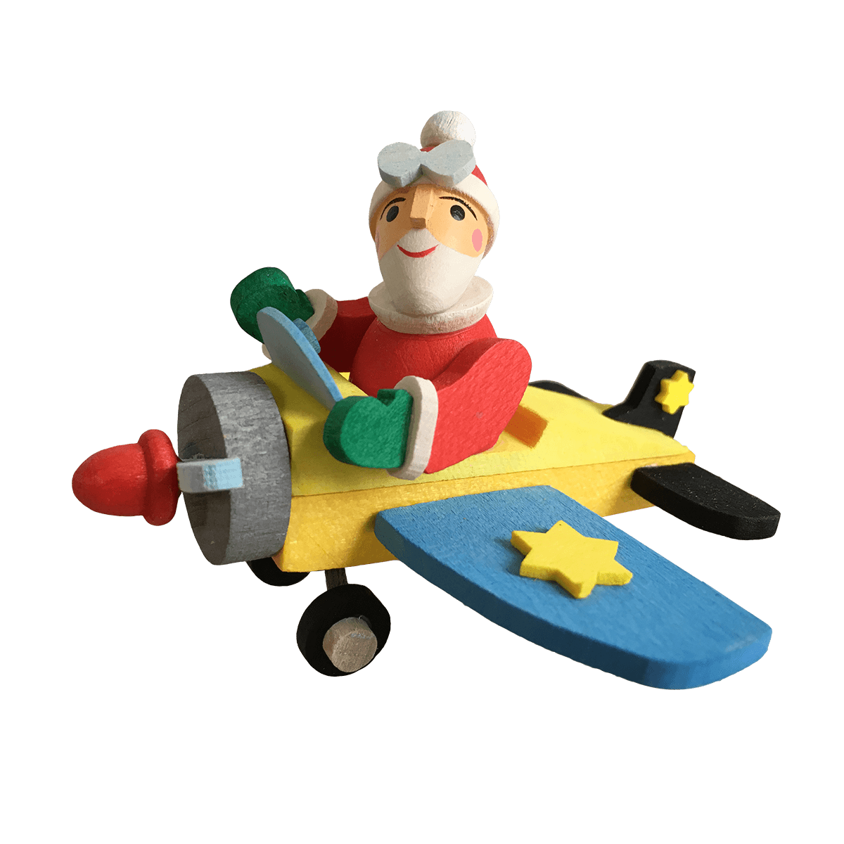 Santa Claus in the Plane Ornament