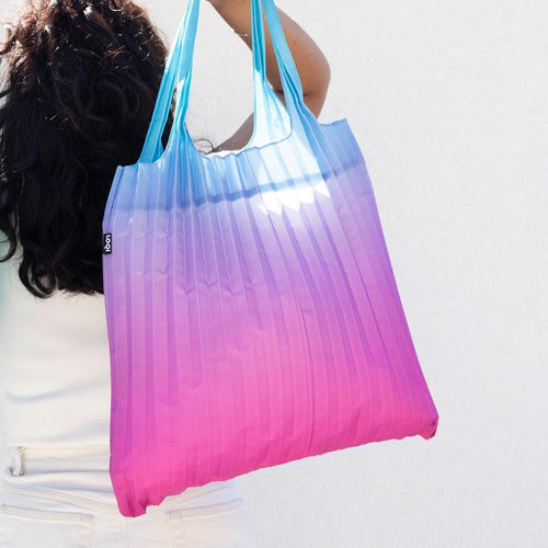 PLEATED Rainbow Blue Recycled Bag