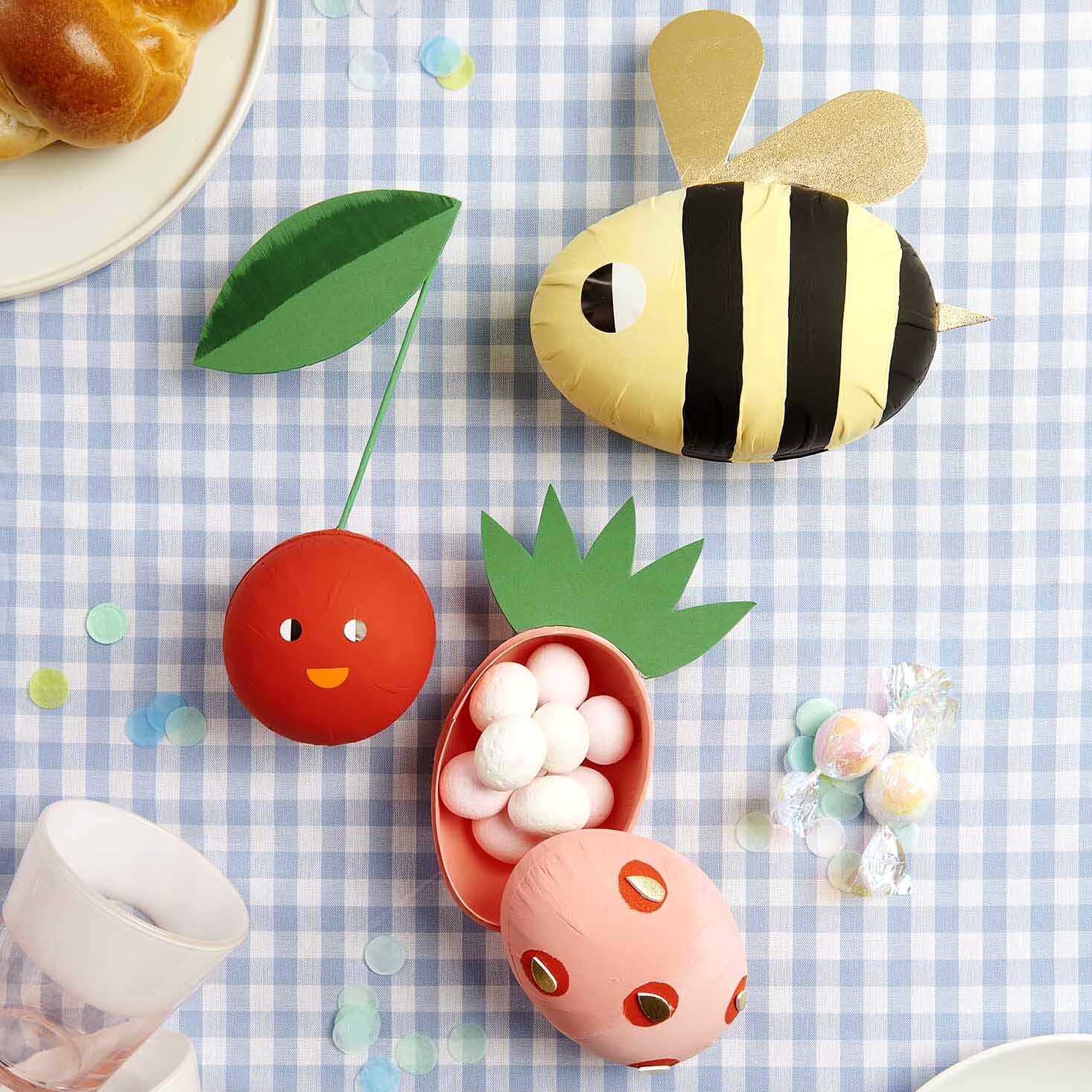 Paper mache eggs white (Set of 3 sizes)