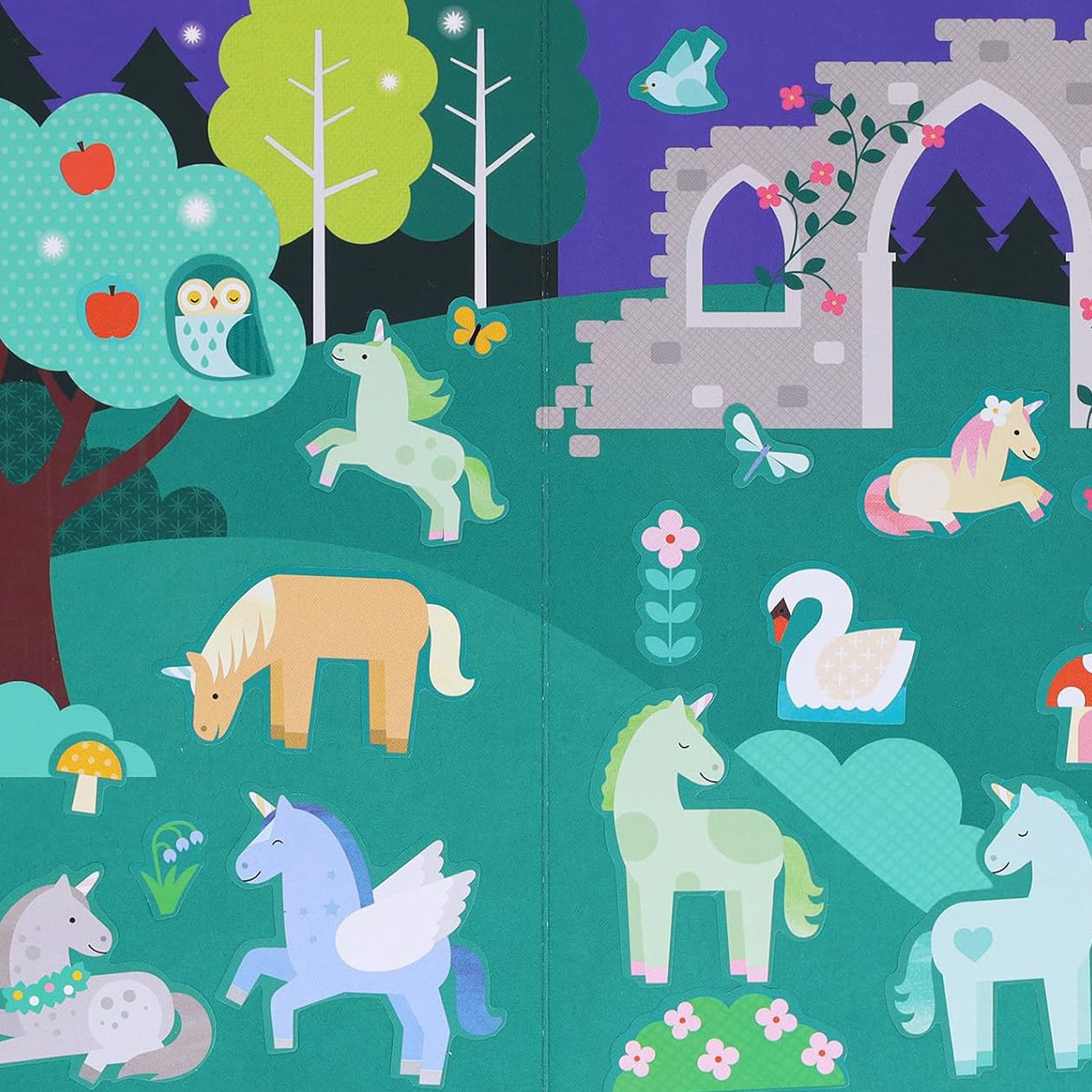 Mini Sticker Set: Unicorn Forest
