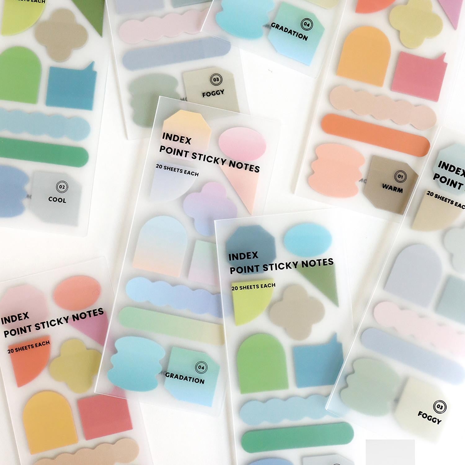 Index Point Sticky Notes (Available in 3 styles)