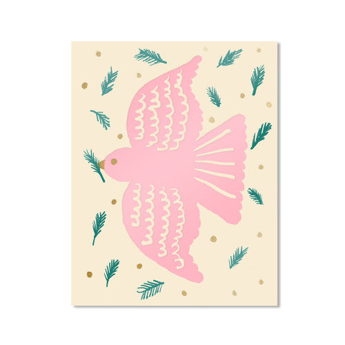 Pinke Taube Postkarte