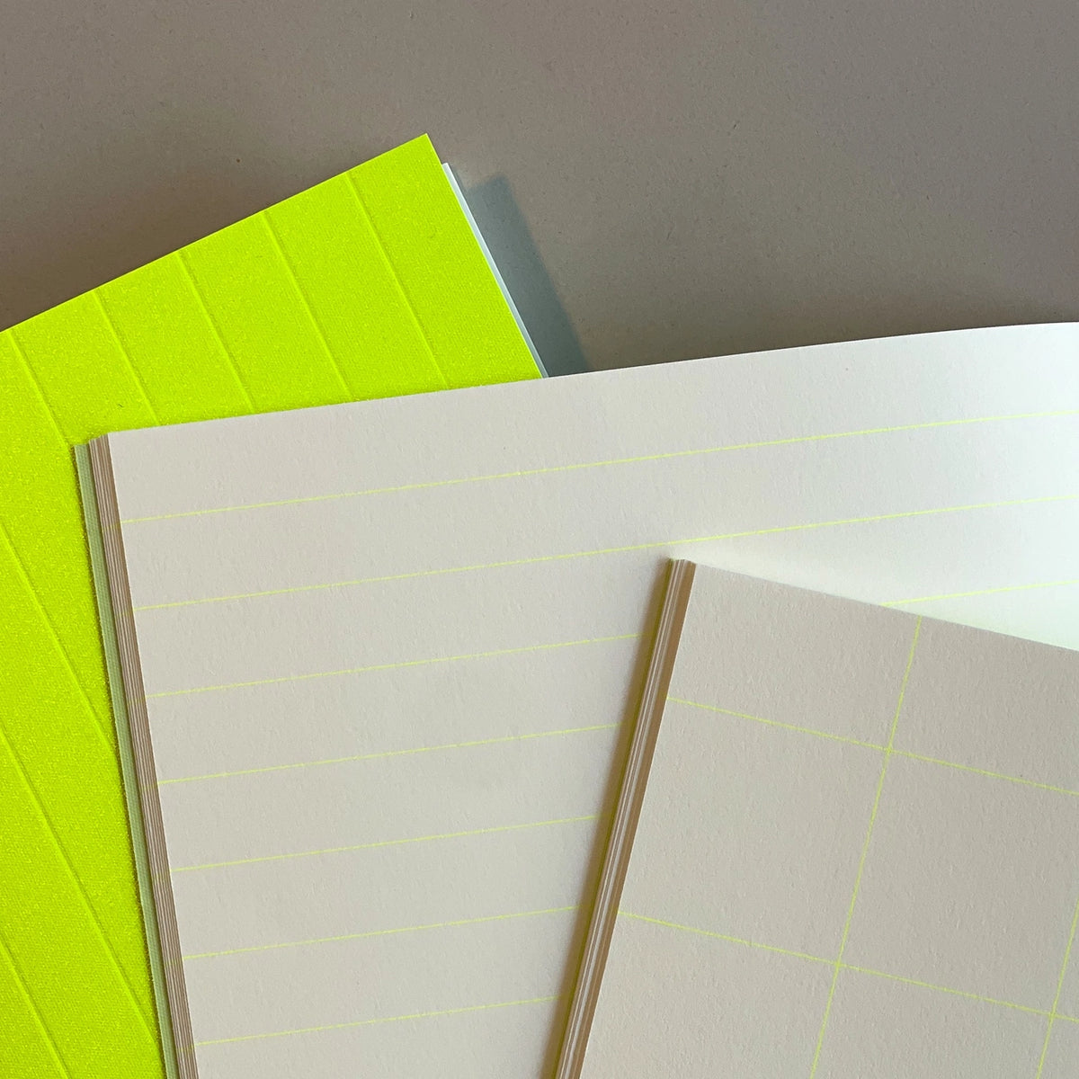 Grid Neon Yellow Premium Notebook