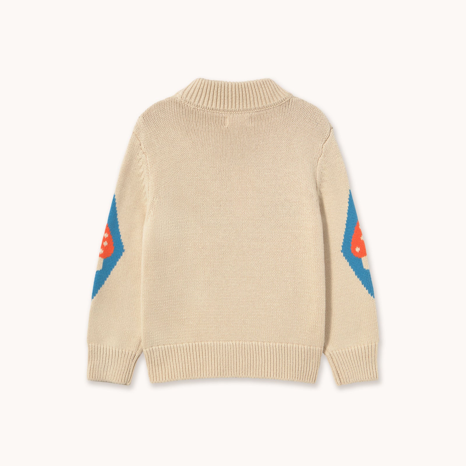 MUSHROOM DIAMONDS MOCKNECK SWEATER