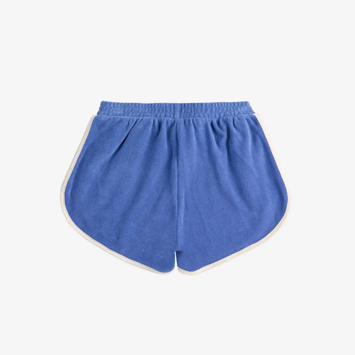 Smiling color block terry cloth shorts