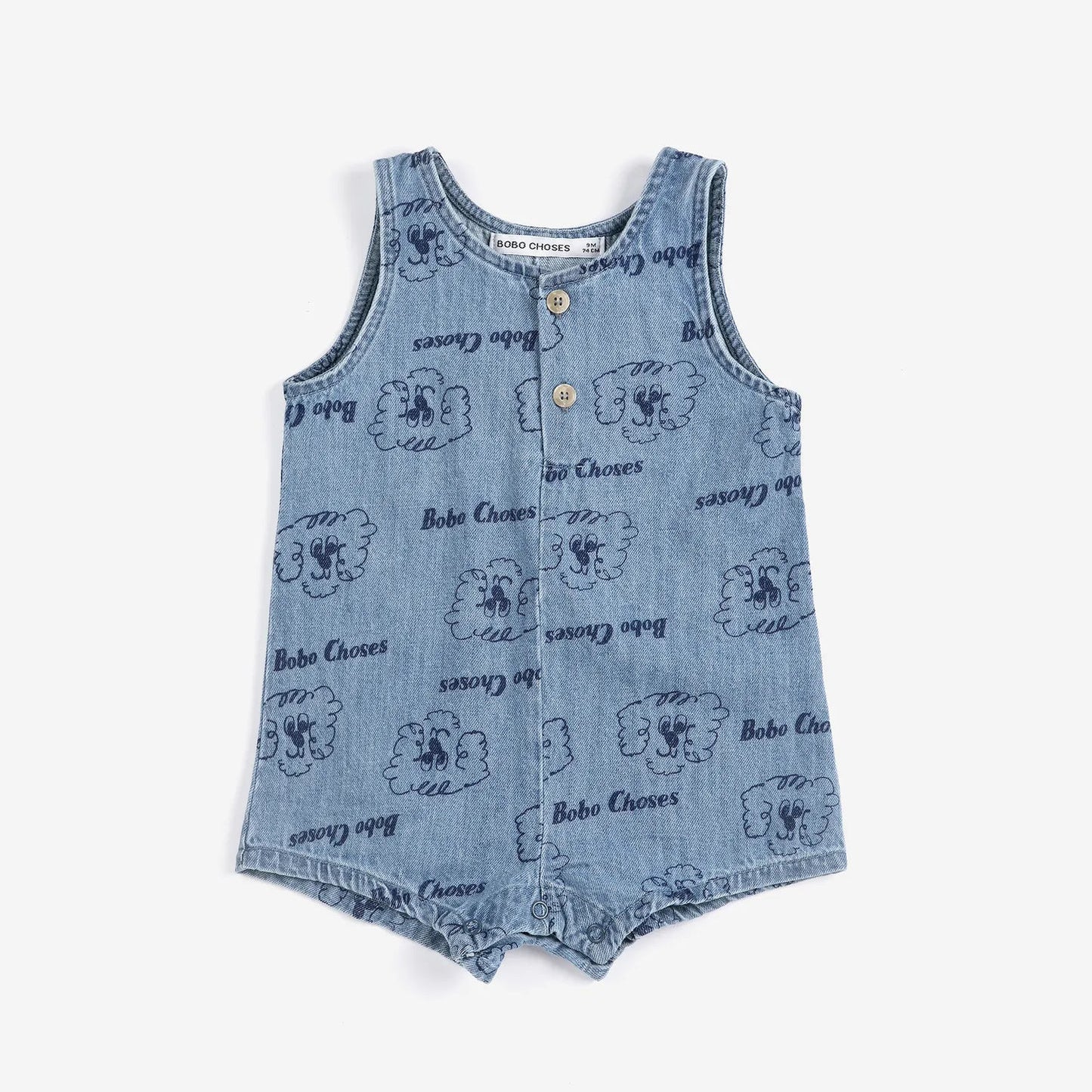 Pickles The Dog all over denim playsuit