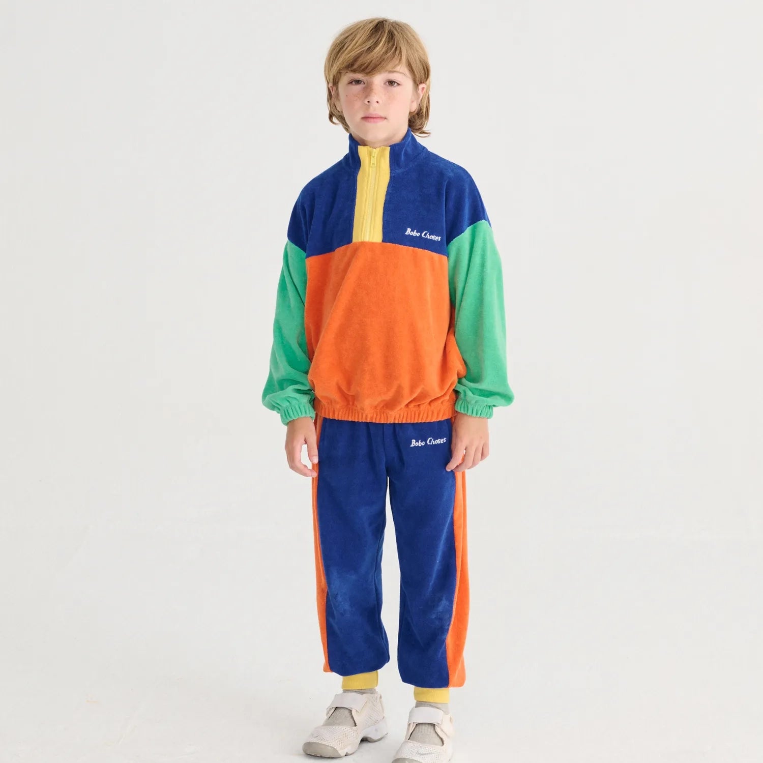 Bobo Choses color block zipped sweatshirt