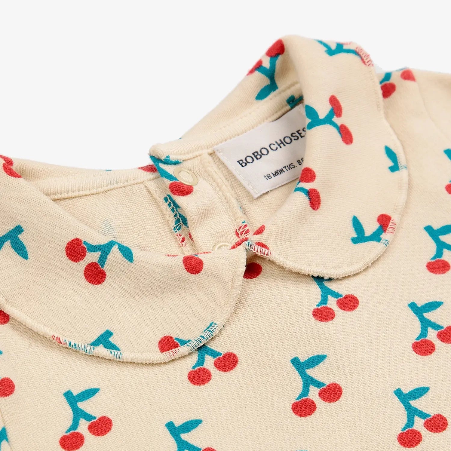 Cherry all over collar T-shirt