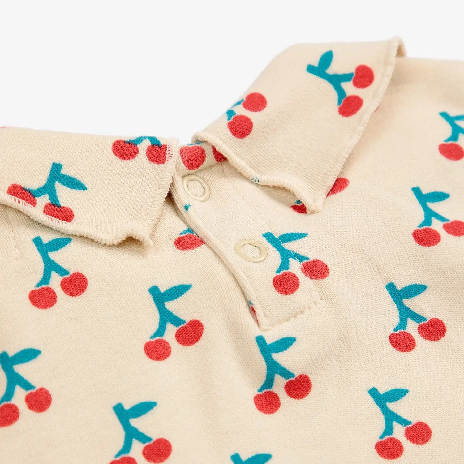 Cherry all over collar T-shirt