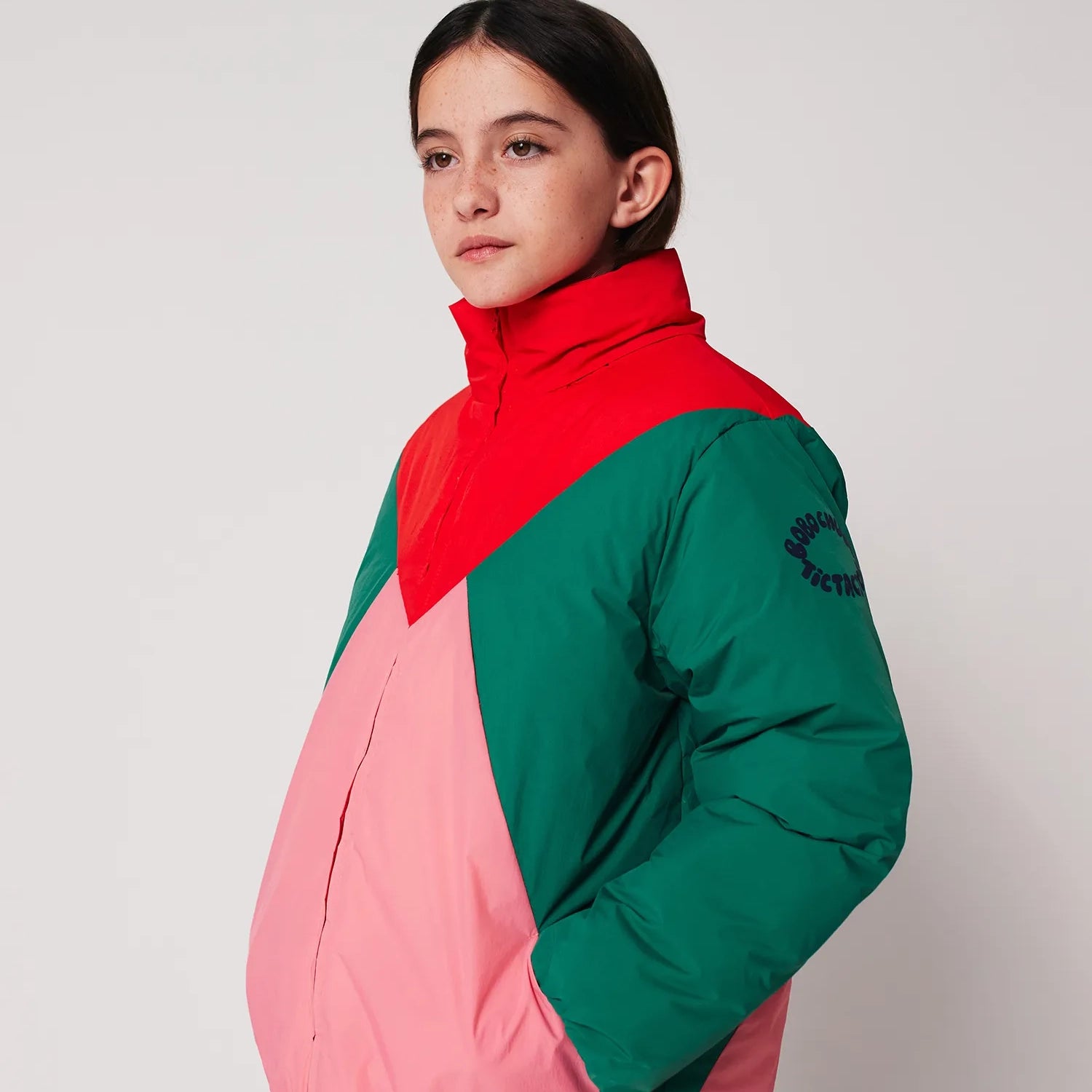 Tic Tac Toe color block anorak