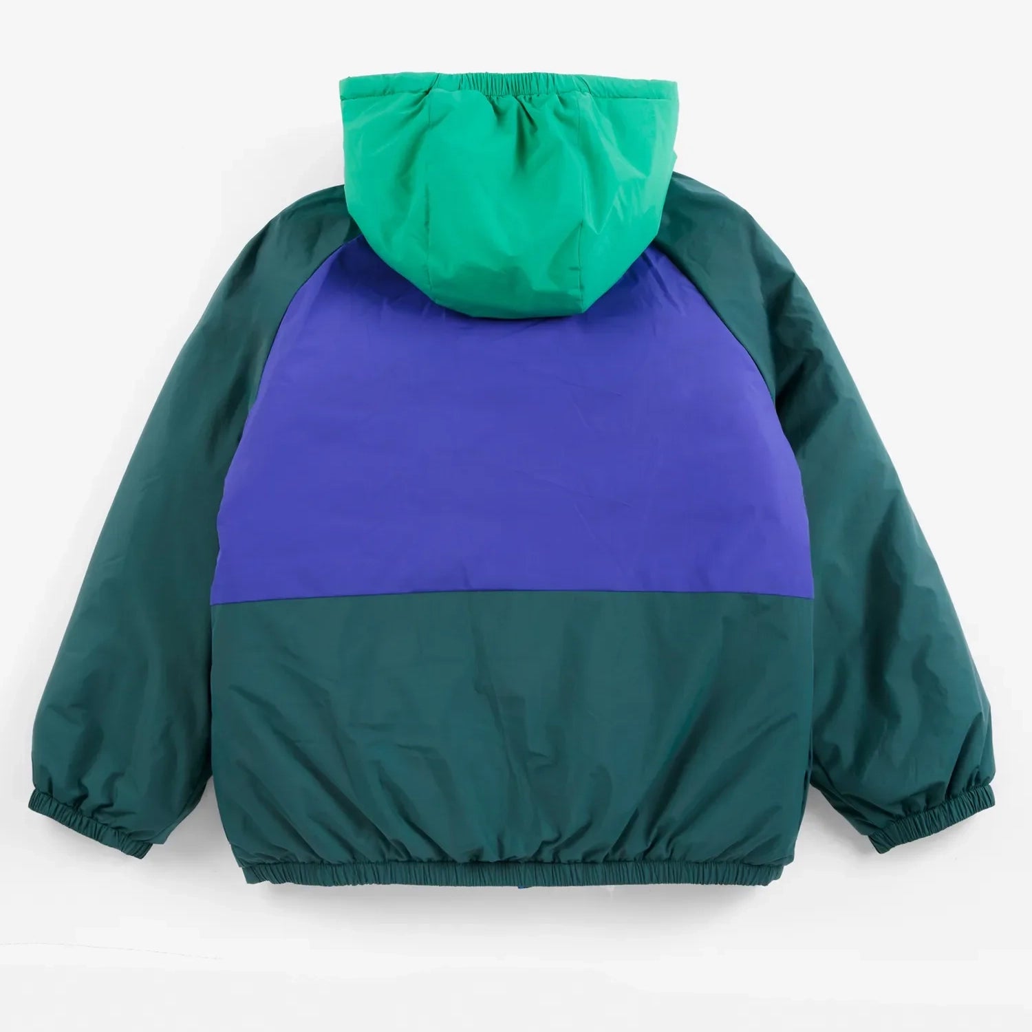 Almost Moiré all over reversible anorak - Navy