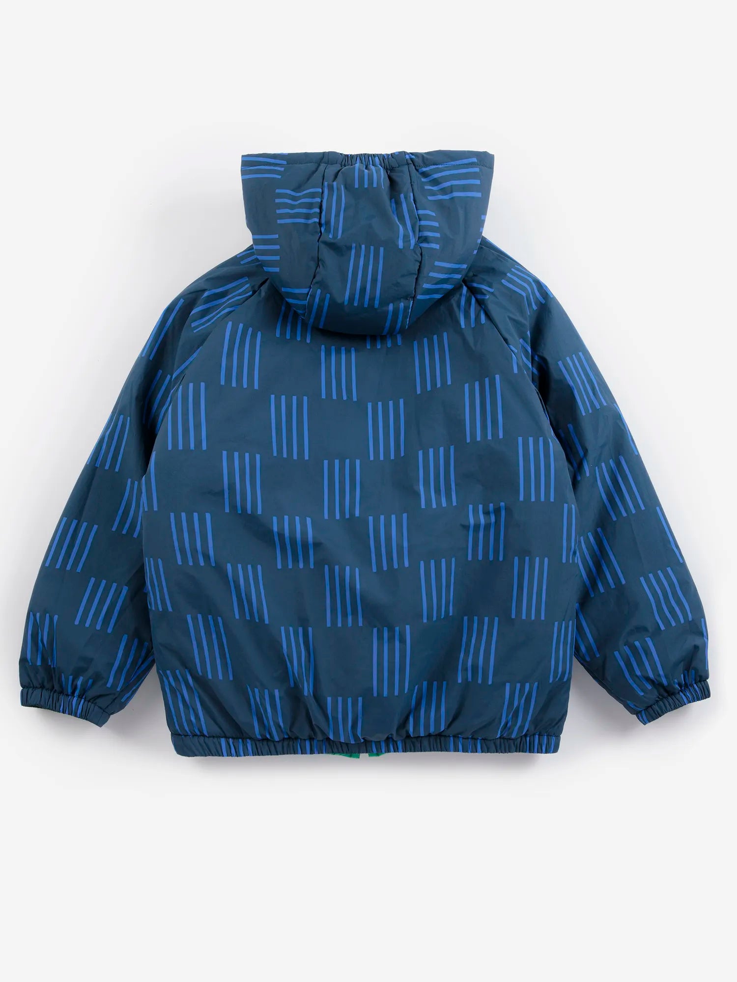 Almost Moiré all over reversible anorak - Navy