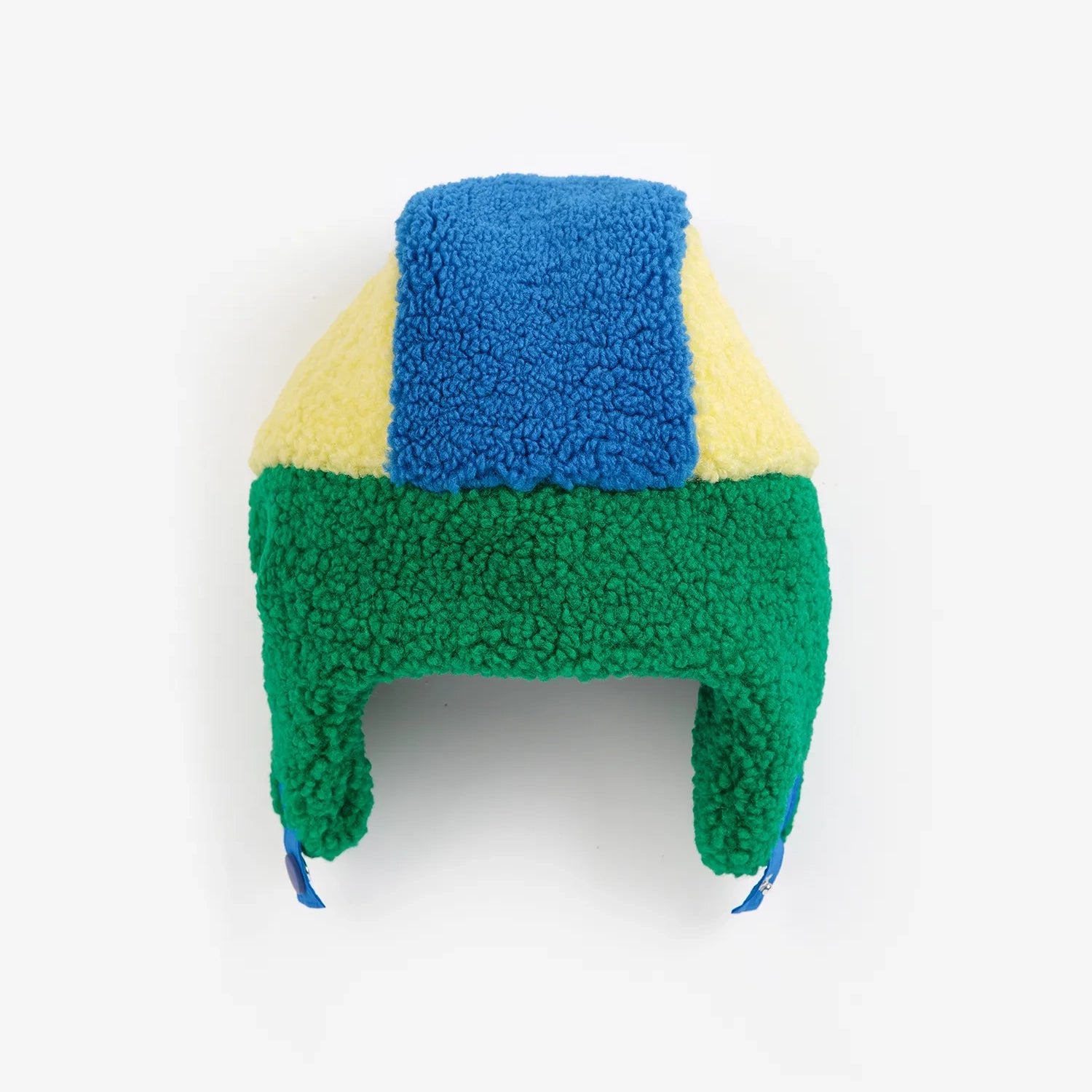 Bobo Choses color block sheepskin chapka - Blue