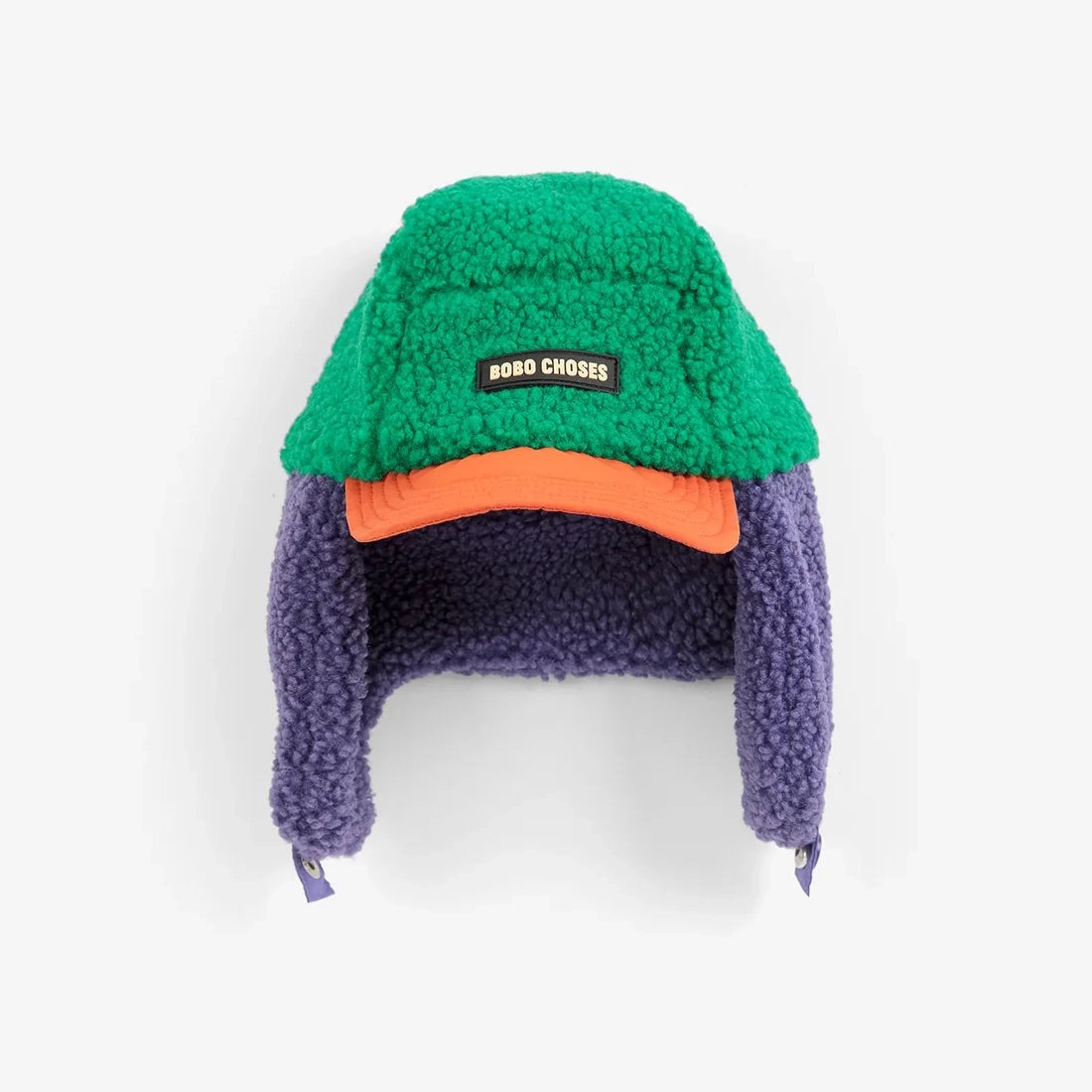 Bobo Choses color block sheepskin chapka - Lila