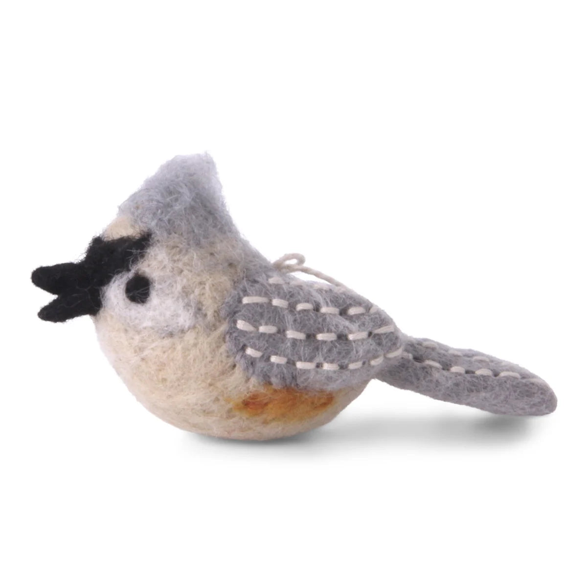 Handmade Tufted Titmouse Hanging Felt