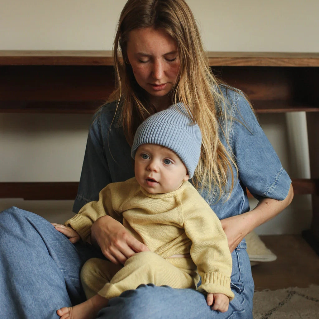 Kid Merino BEANIE - Light blue