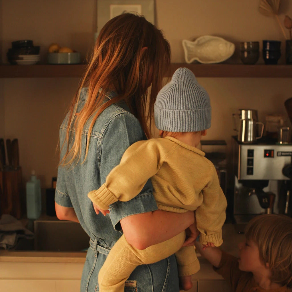 Kid Merino BEANIE - Light blue