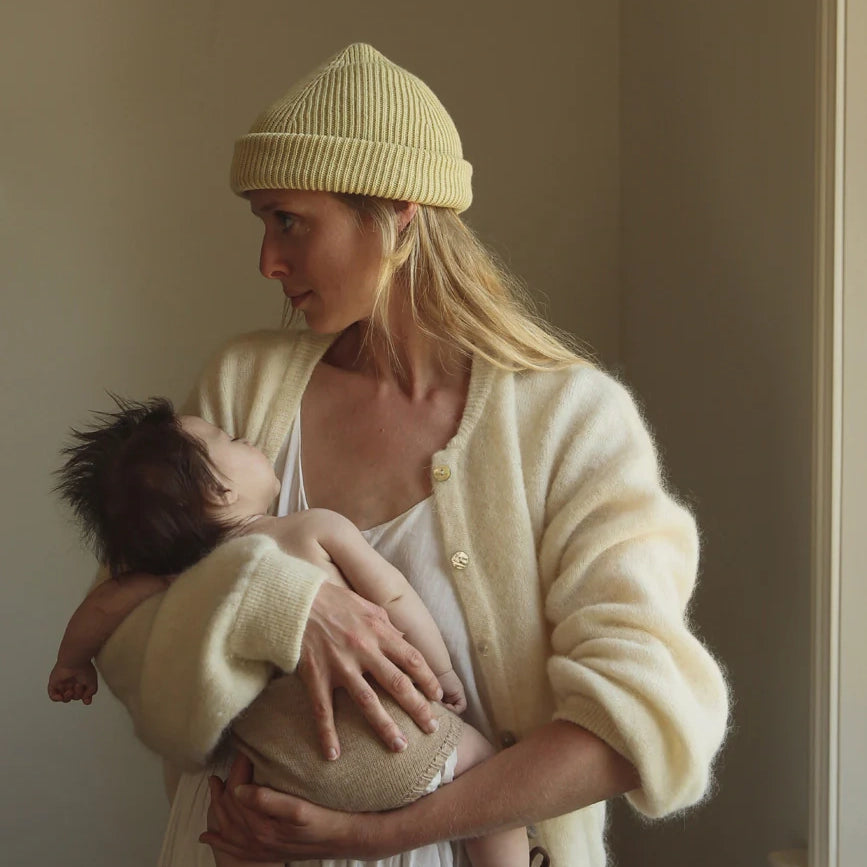 Merino BEANIE - Light yellow