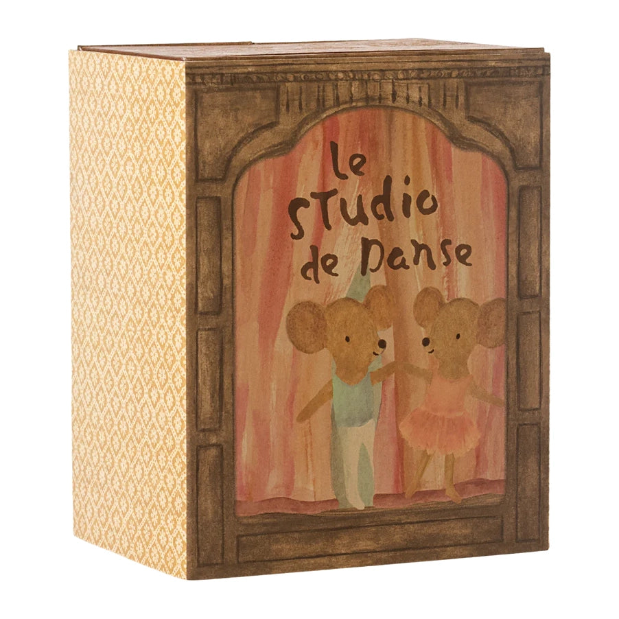 Ballet mice in dance studio, Little sister and brother