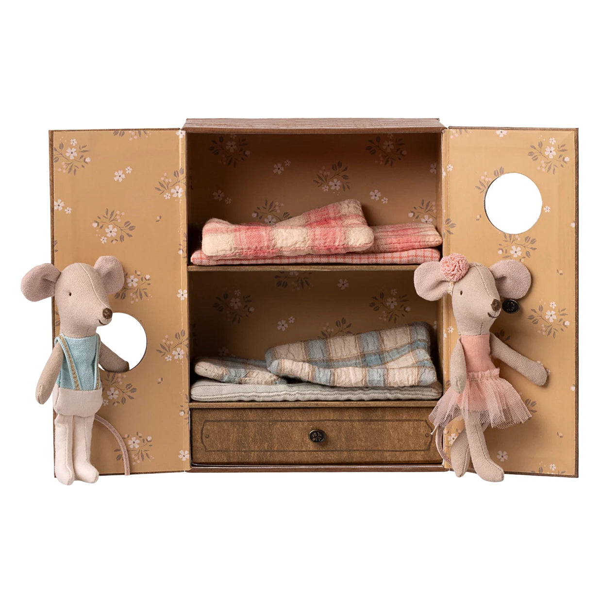 Ballet mice in dance studio, Little sister and brother