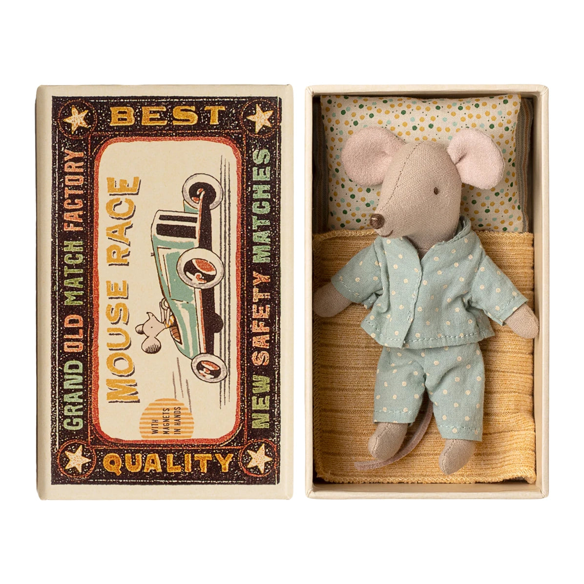 Little brother mouse in matchbox