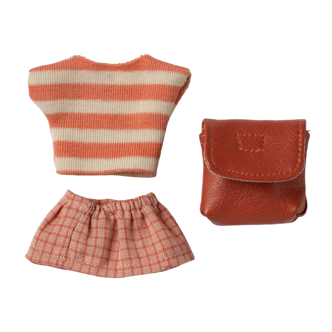 Clothes and bag, Big sister mouse - Coral