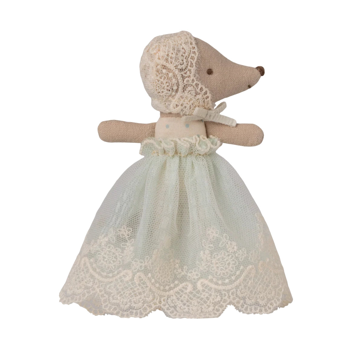 Baby mouse in gown - Mint