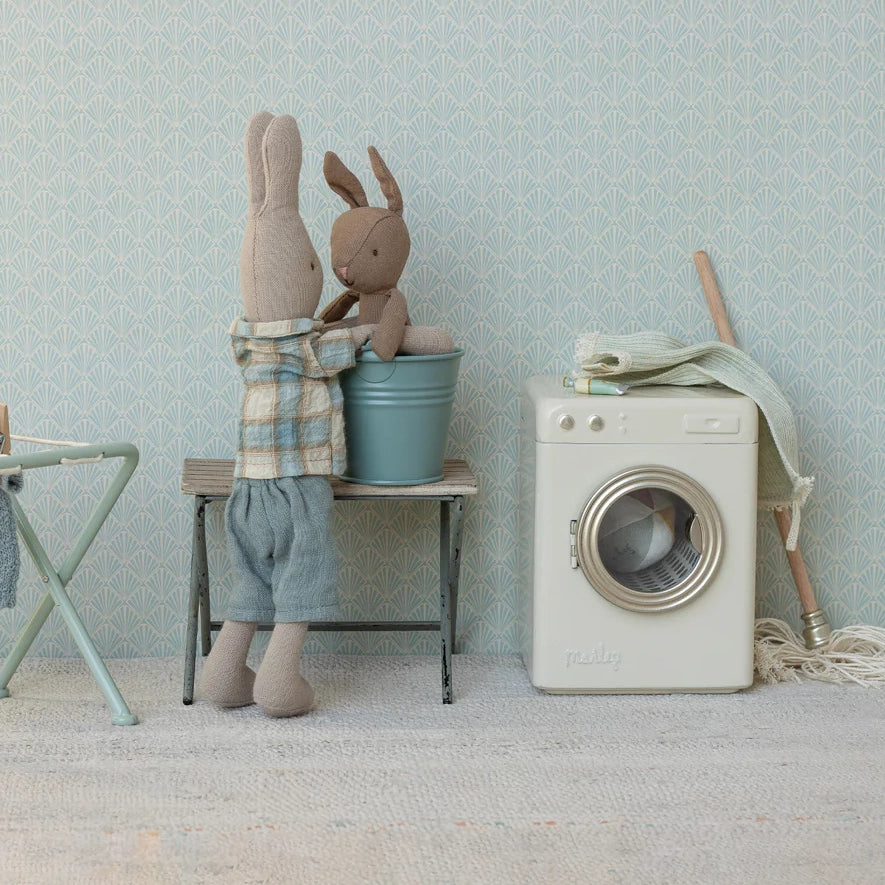 Bucket & mop, Miniature - Light blue