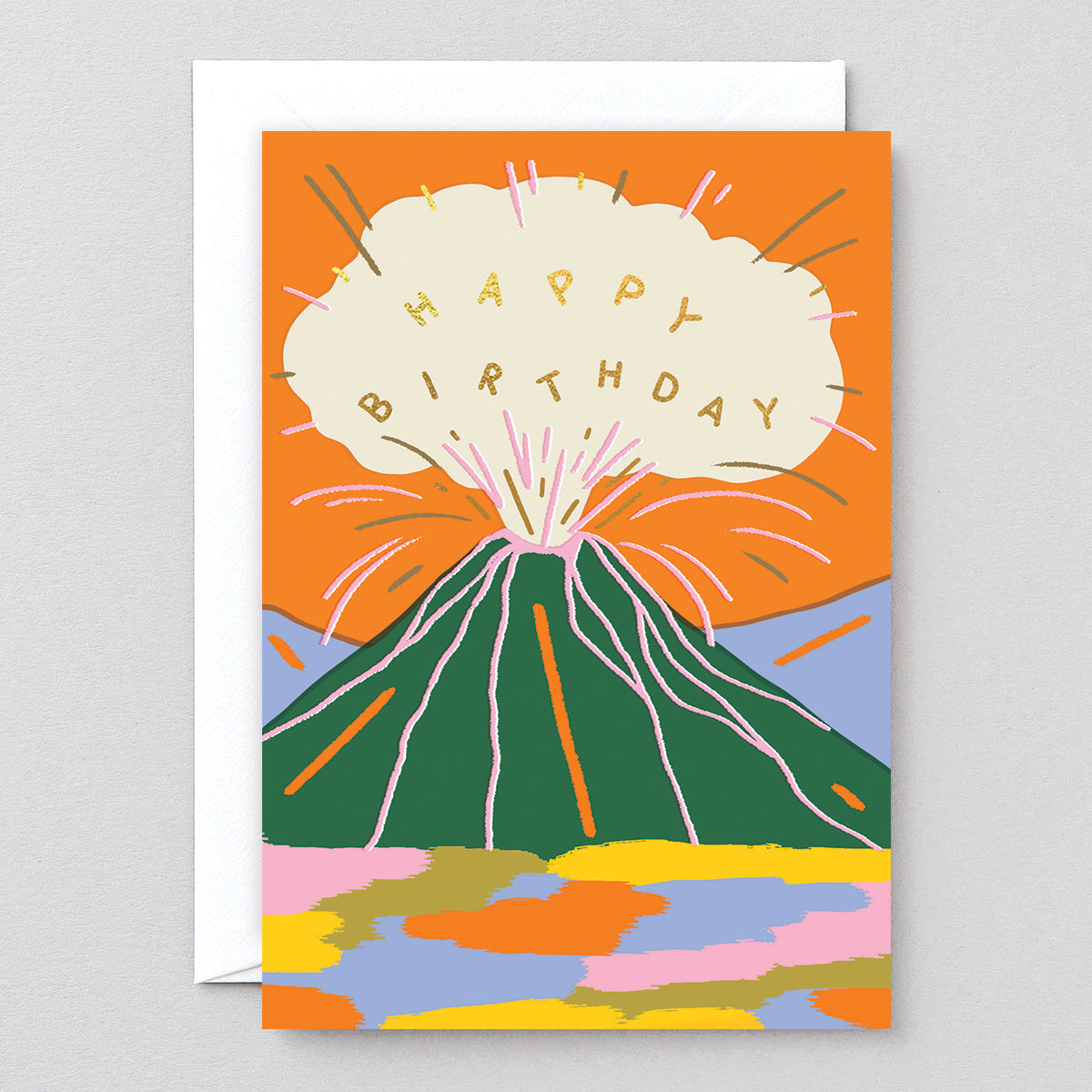 Birthday Volcano card