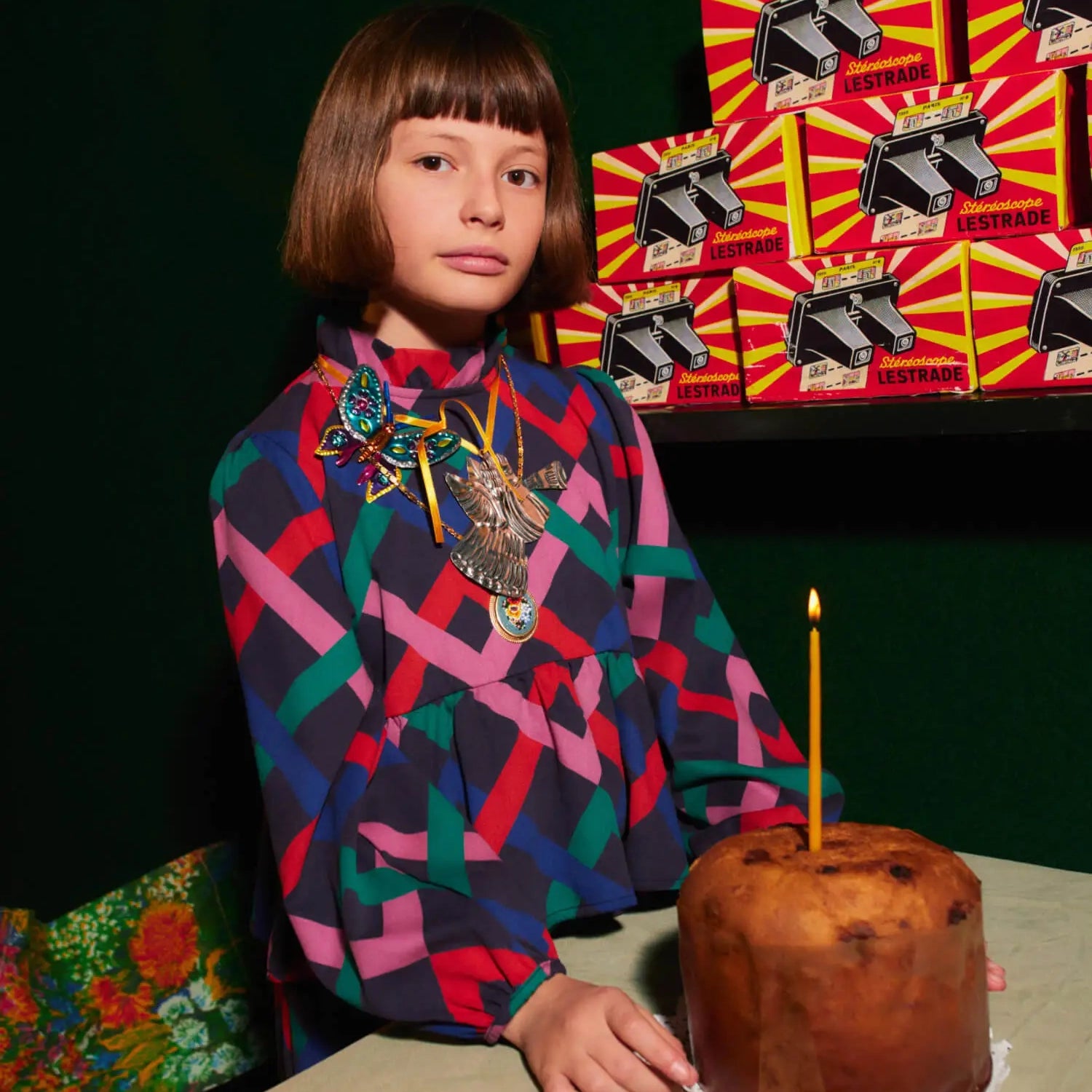 Multicolor Garland woven dress
