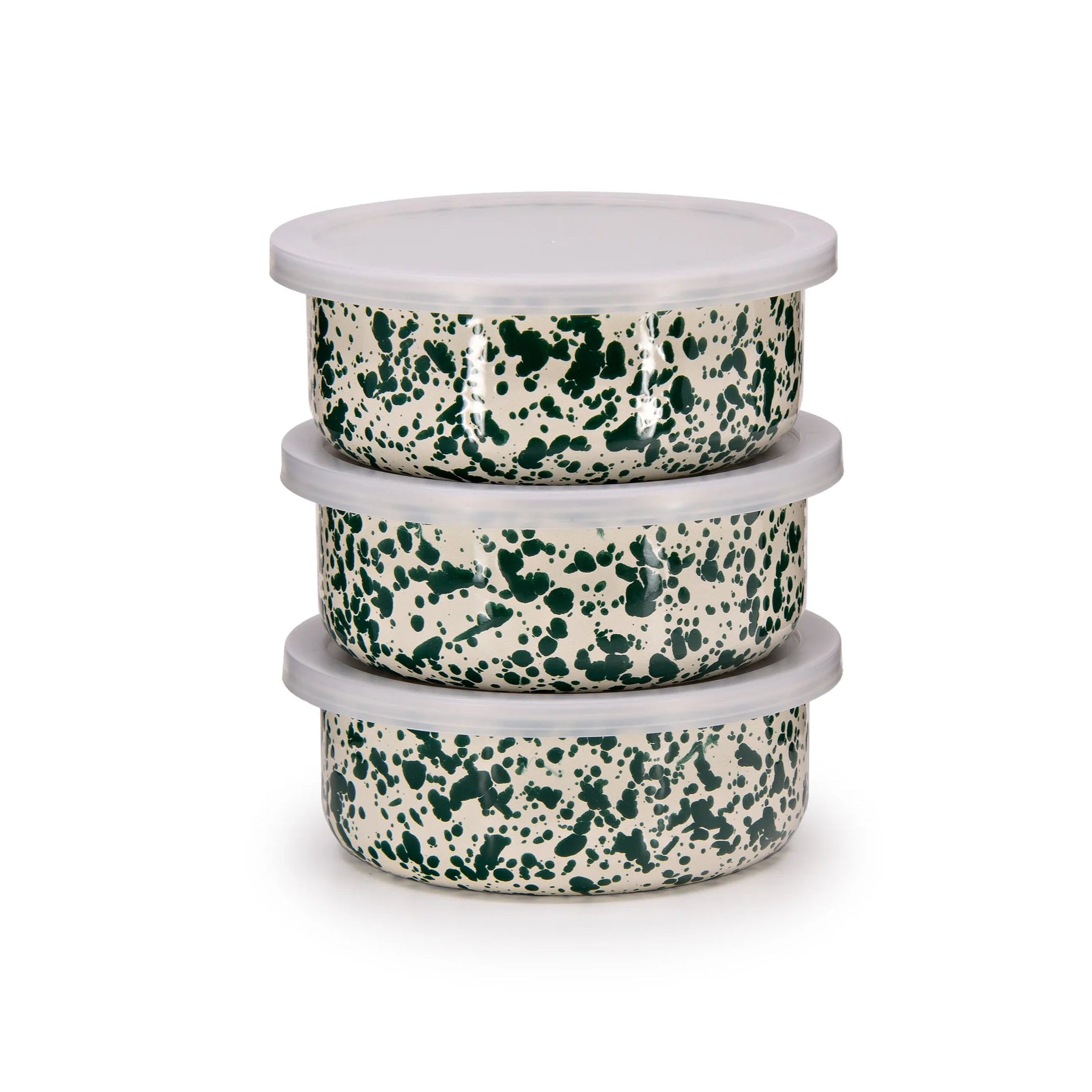 Lunch enamel bowl with lid
