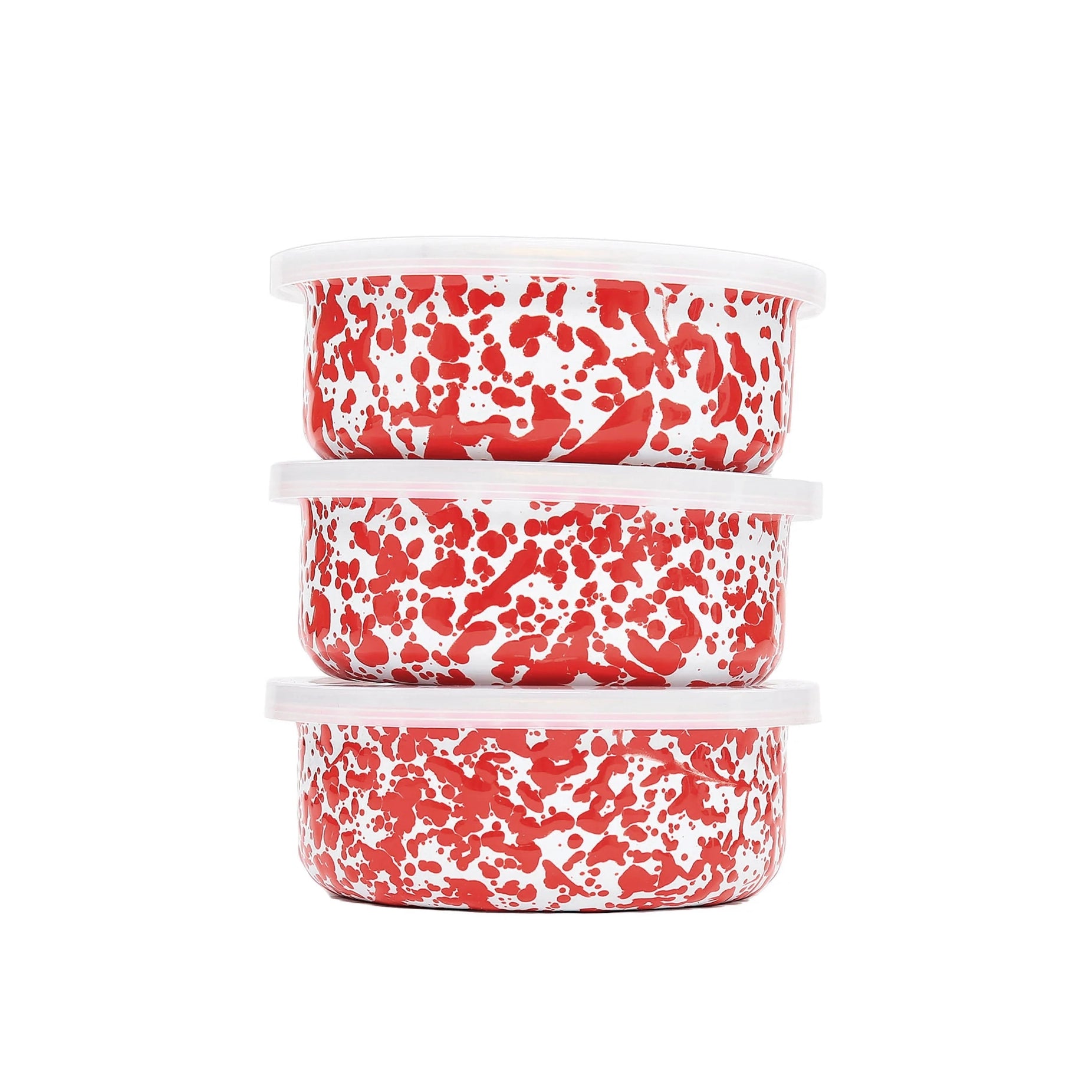 Lunch enamel bowl with lid